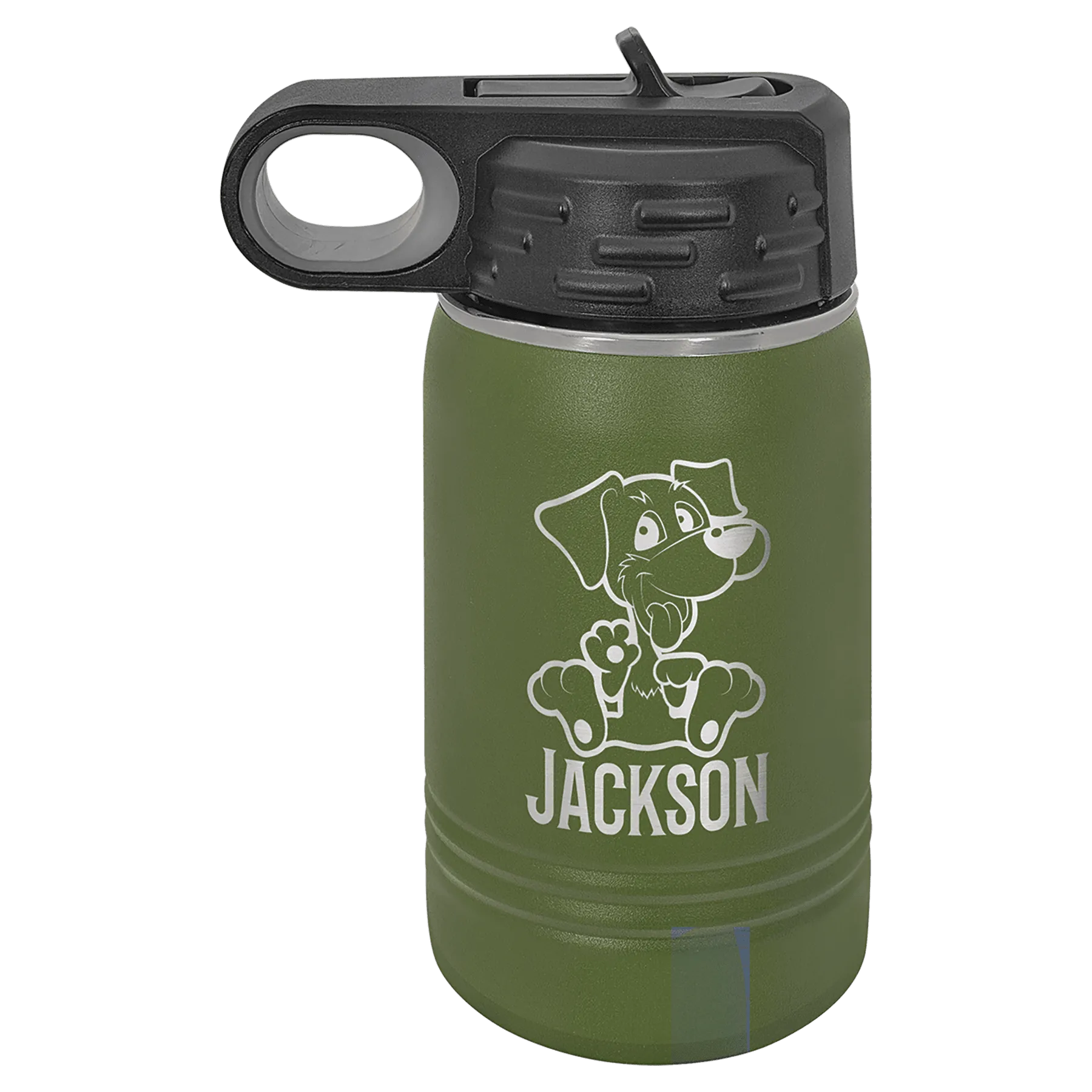 12oz Olive Green Water Bottles