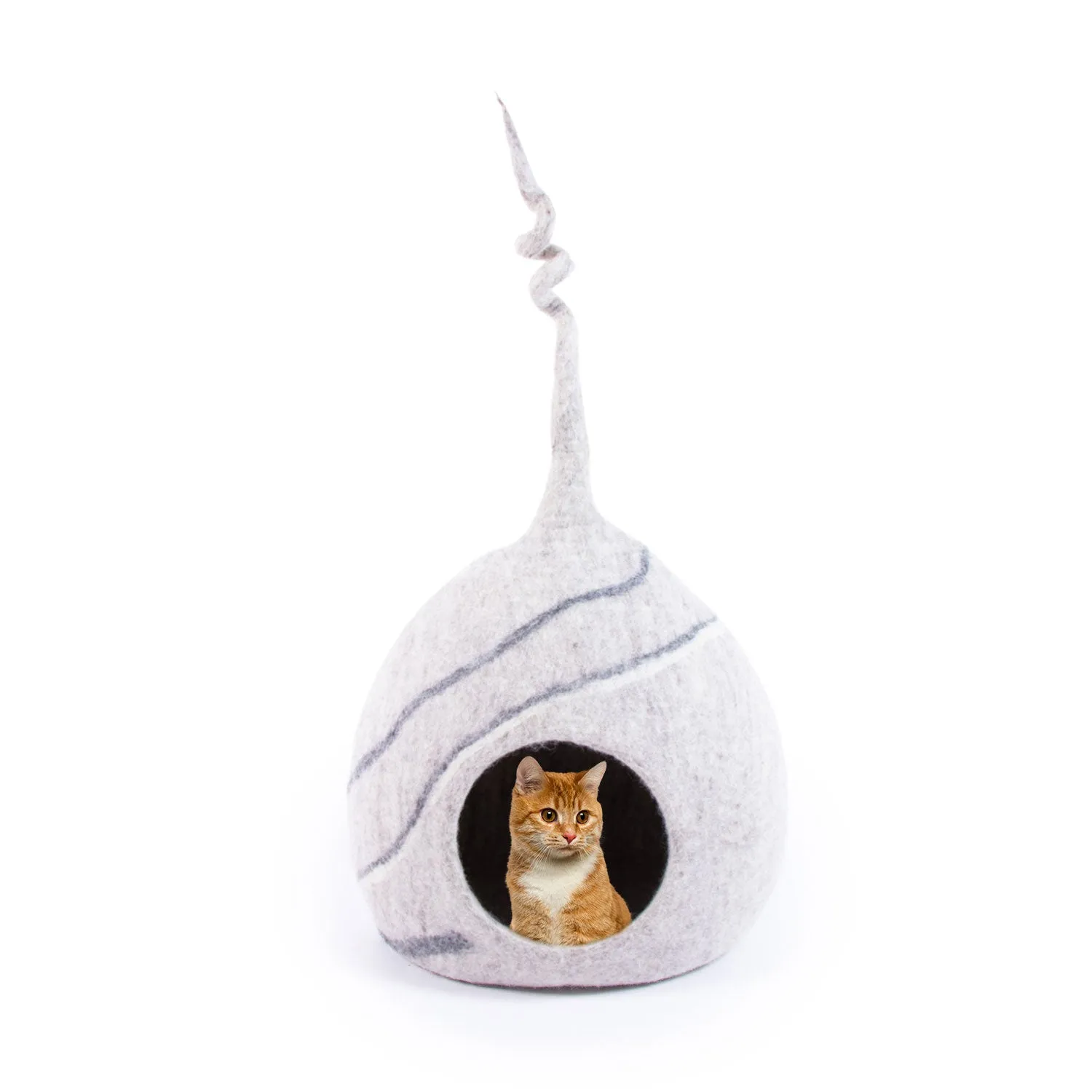 Beautiful tendril felt cat cave