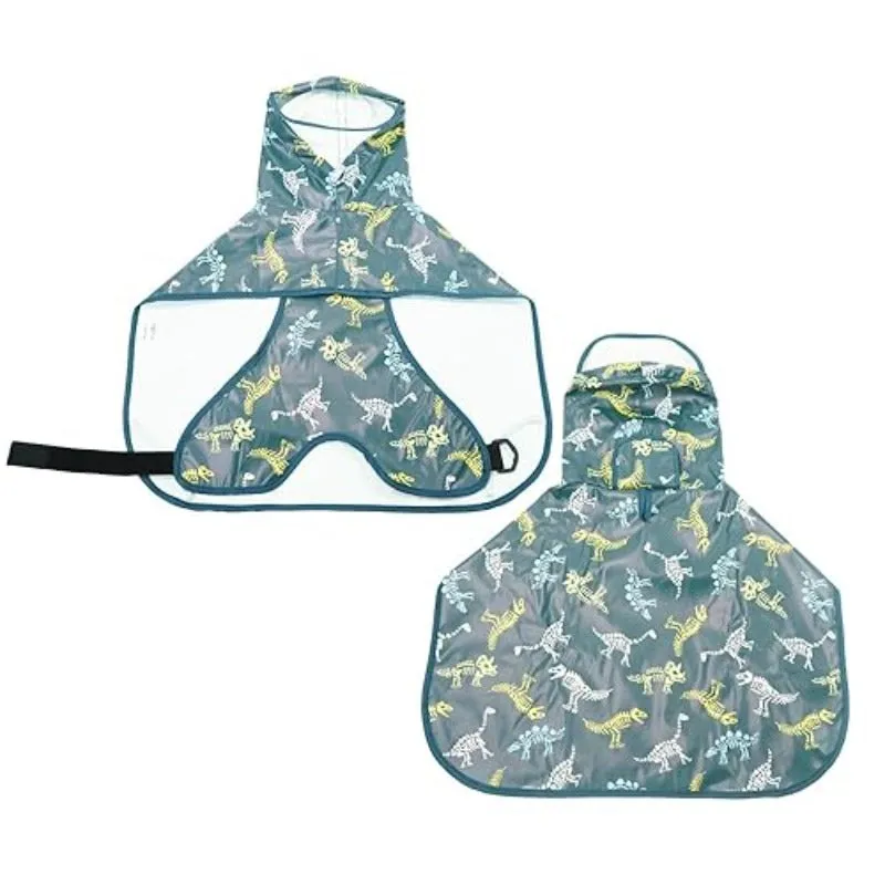 Dog Raincoat Transparent Brim Waterproof PU Pet Dog Clothes Jacket