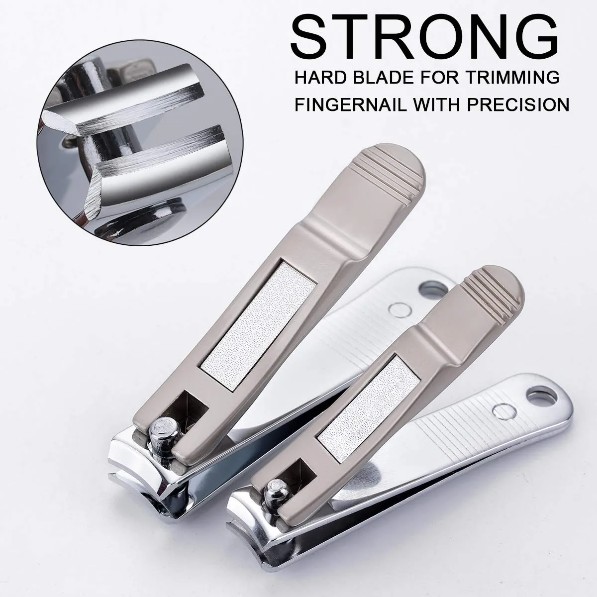 FAMILIFE L14 Manicure Set, 7 in 1 Professional Manicure Pedicure Set Stainless Steel Nail Clipper Set with Noble Portable Travel Case for Women Men