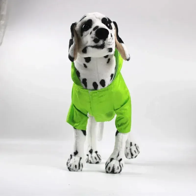 Hooded Waterproof Dog Raincoat with Reflective Strip