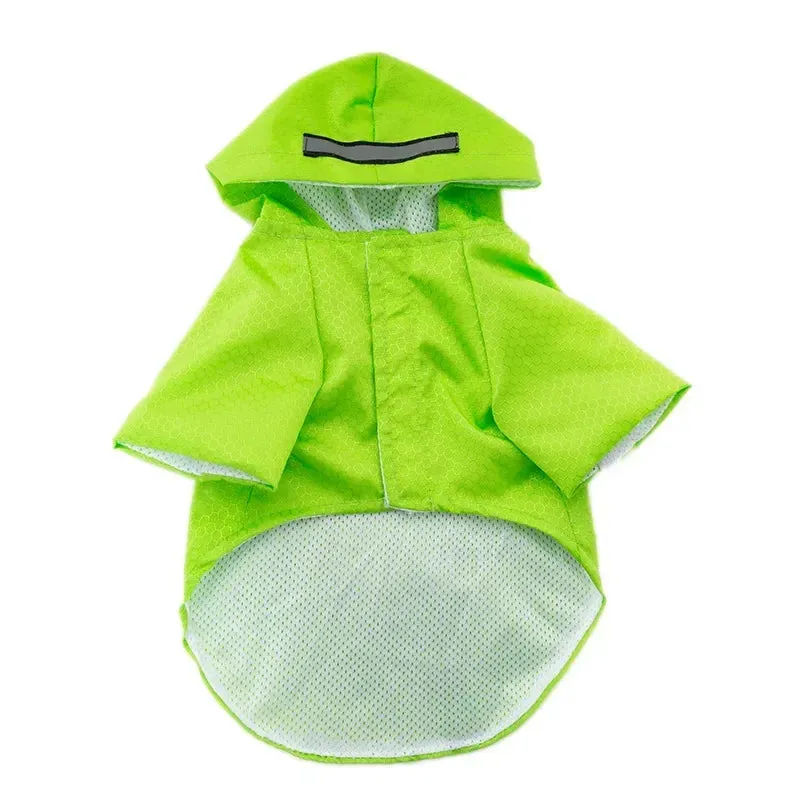 Hooded Waterproof Dog Raincoat with Reflective Strip