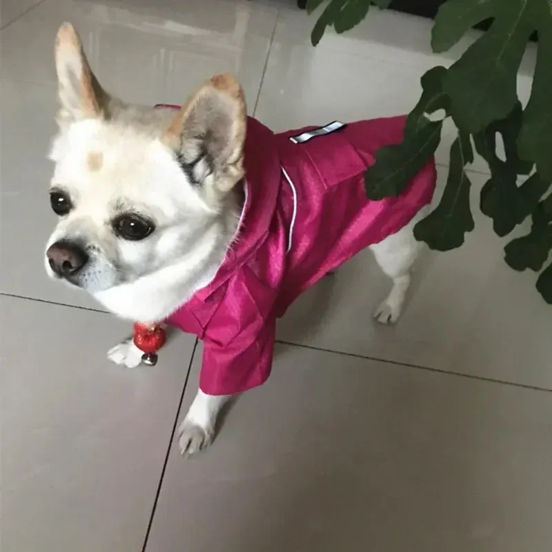 Hooded Waterproof Dog Raincoat with Reflective Strip