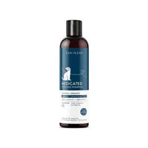 KIN   KIND Organic Skin and Coat Itchy Dog and Cat Shampoo - Rosemary and Peppermint - 12 oz Bottle