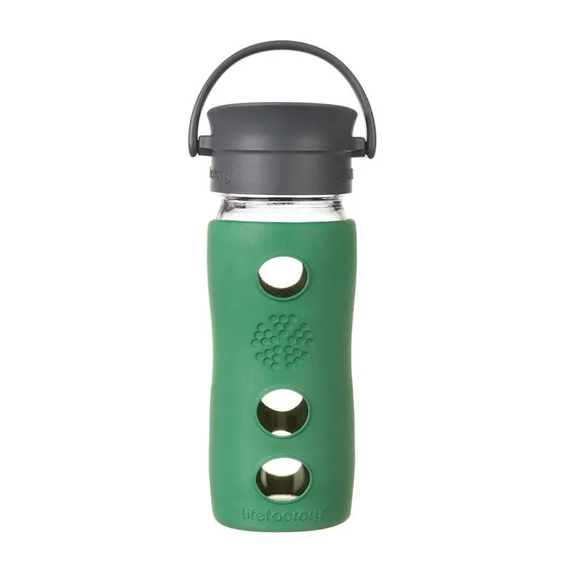 Lifefactory 12oz Glass Coffee Travel Mug w/ Cafè Cap and Insulating Sleeve