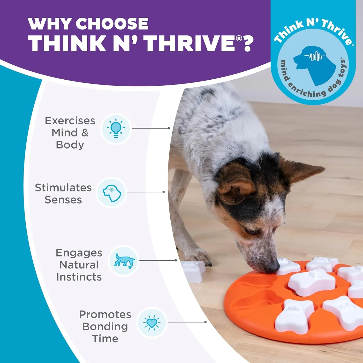 Nina Ottosson Smart Interactive Dog Toy Orange, White