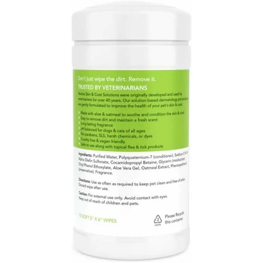 Nootie Waterless Shampoo Wipes with Aloe and Oatmeal 70 Count