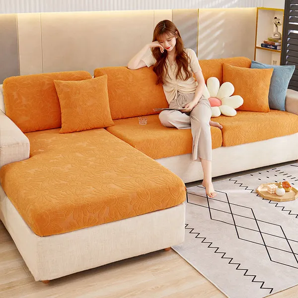 Stretch jacquard velvet sofa cover non-slip simple modern sofa cover